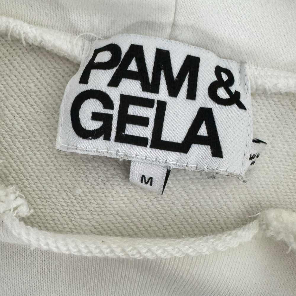 Pam & Gela Crop Hoodie Stars White - Picture 6 of 9